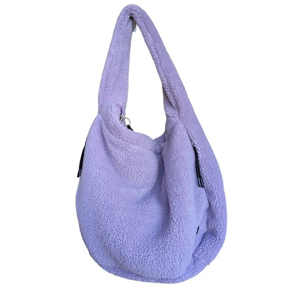 Free People Handbags - Free People Bag Cozy Carryall Sherpa Tote Shoulder Roomy FP Movement Lilac NEW
